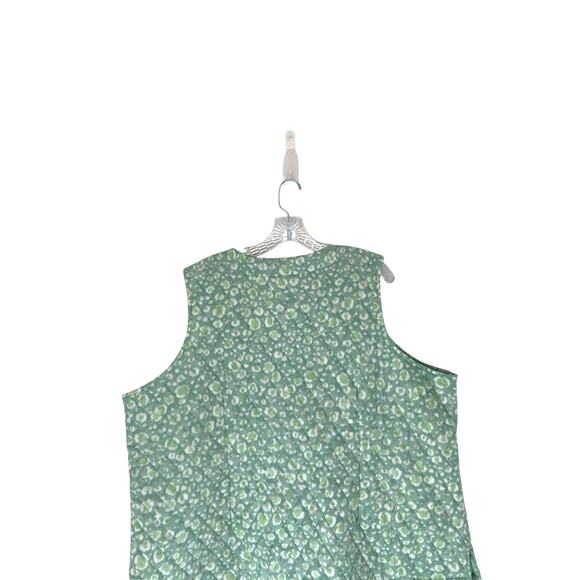 Isaac Mizrahi Vest Plus Green White Outdoor Women's Fairy Groovy Gorp Size 2X - Picture 8 of 13